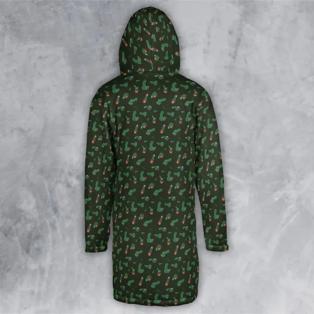 Funny Plants Pattern Hooded Cloak Coat - 3