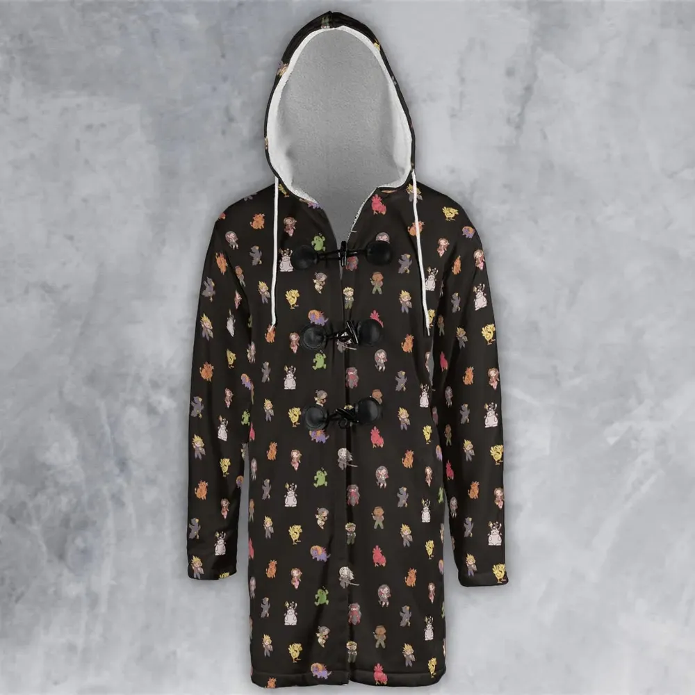 Final Fantasy Characters Pattern Hooded Cloak Coat - 2