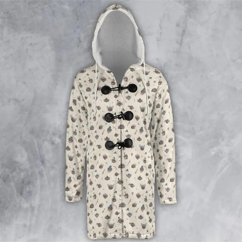 Kawaii Dices DnD Pattern Hooded Cloak Coat - 2