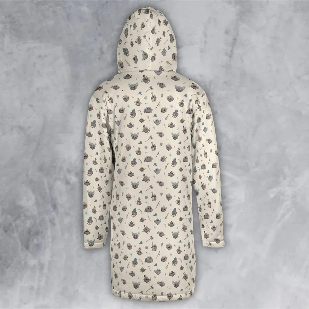 Kawaii Dices DnD Pattern Hooded Cloak Coat - 3