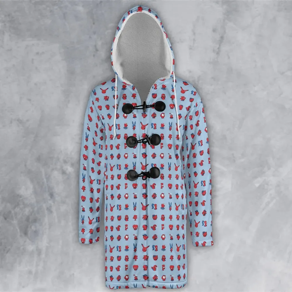 Funny Spider-Man Characters Pattern Hooded Cloak Coat - 2
