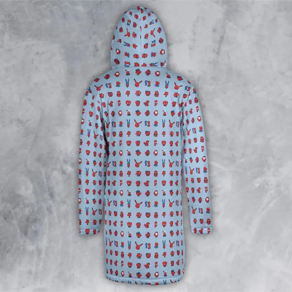 Funny Spider-Man Characters Pattern Hooded Cloak Coat - 3