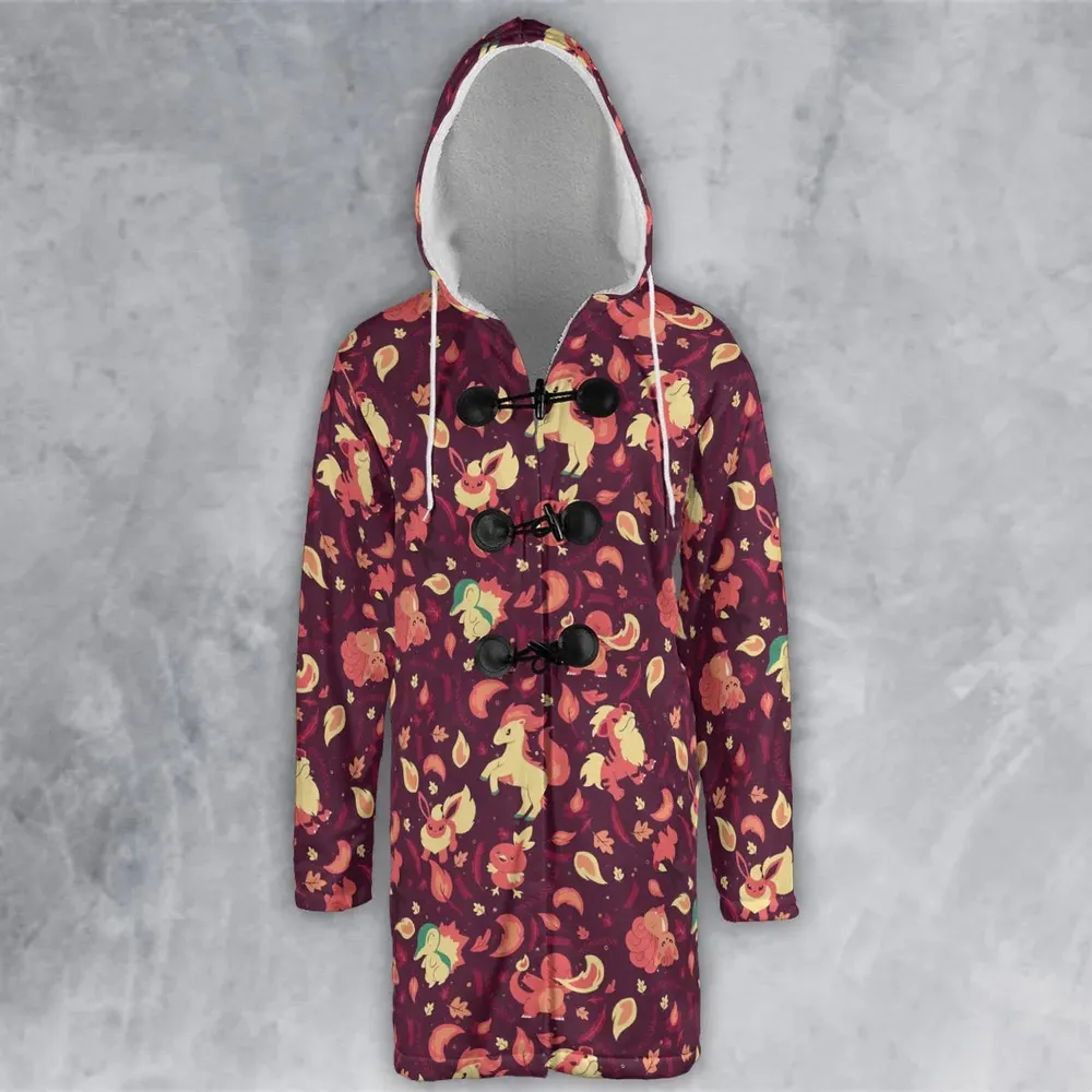 Fire Pokemon Pattern Hooded Cloak Coat - 2