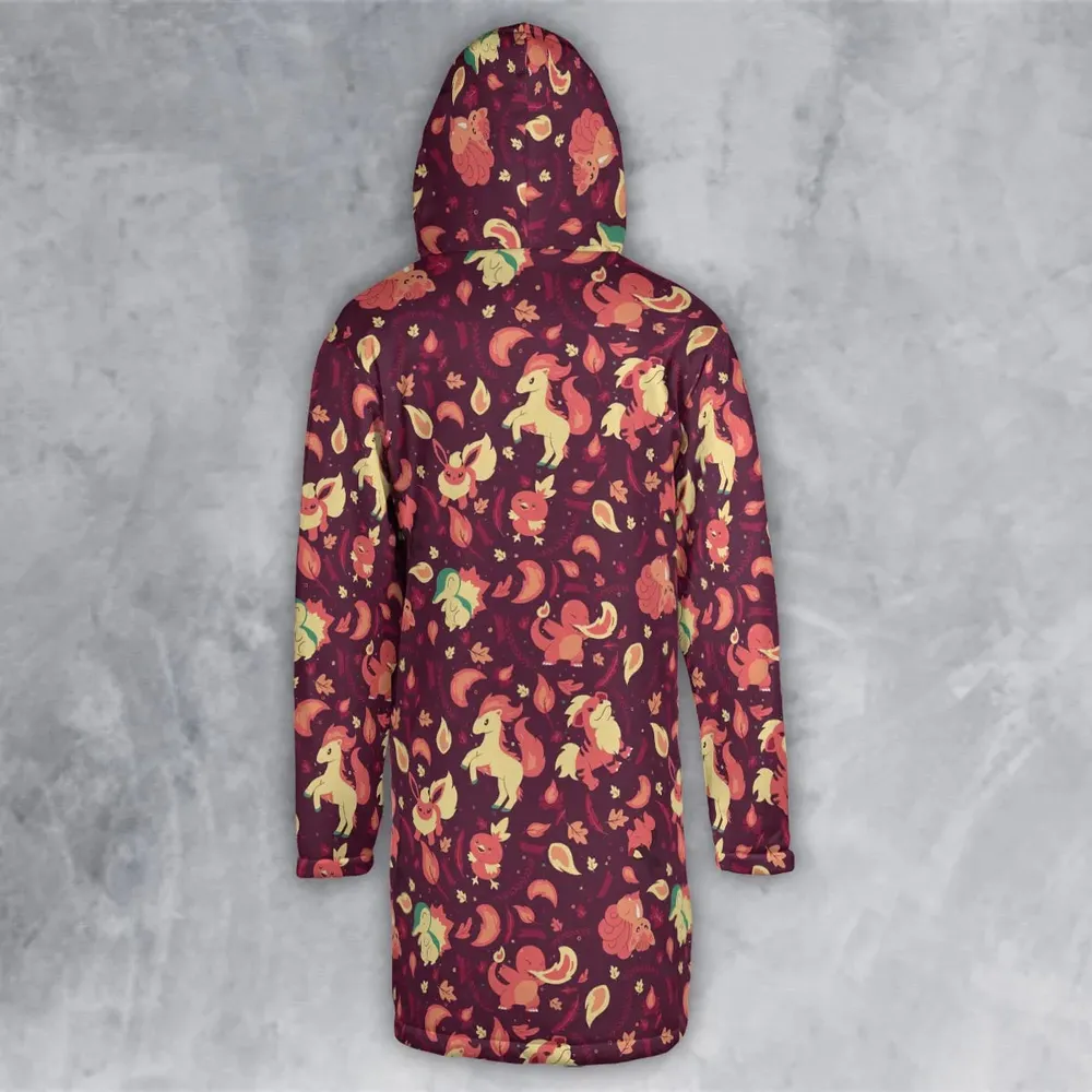 Fire Pokemon Pattern Hooded Cloak Coat - 3