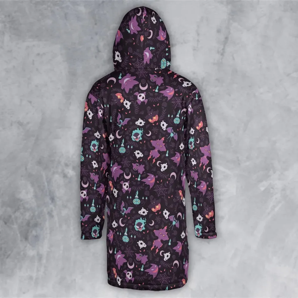 Lavender Town Pokemon Pattern Hooded Cloak Coat - 3