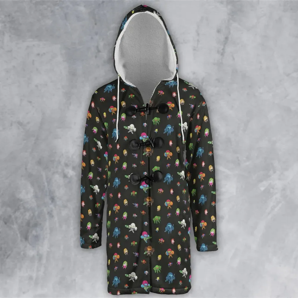 Metroid Pattern Hooded Cloak Coat - 2