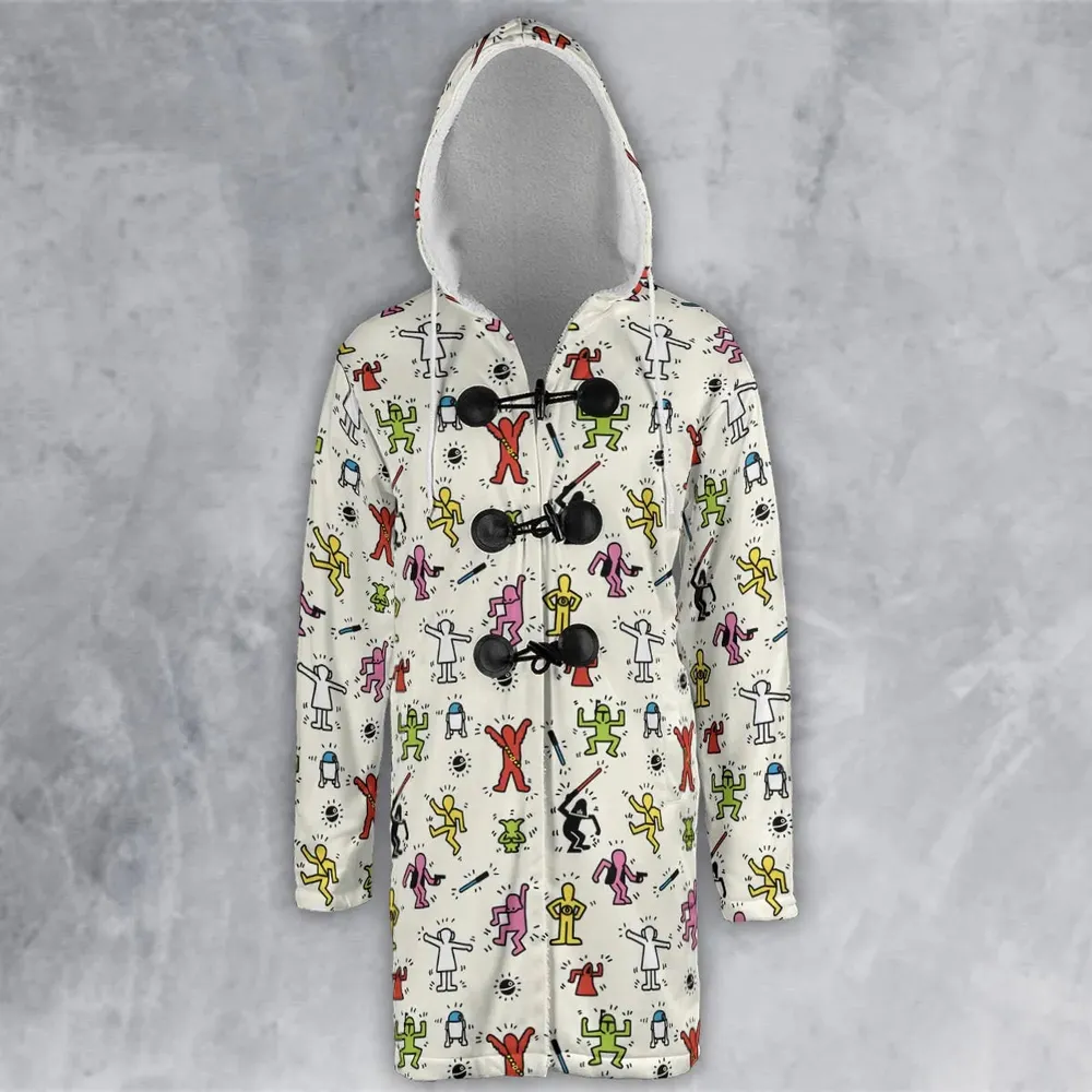 Pop Wars Star Wars Pop Art Pattern Hooded Cloak Coat - 2