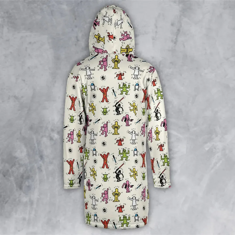 Pop Wars Star Wars Pop Art Pattern Hooded Cloak Coat - 3