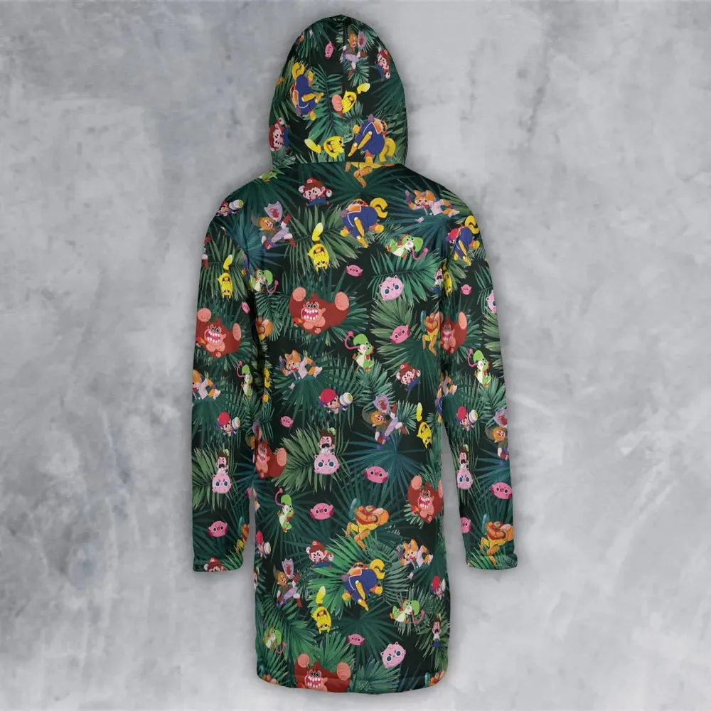 Video Game Characters Pattern Hooded Cloak Coat - 3