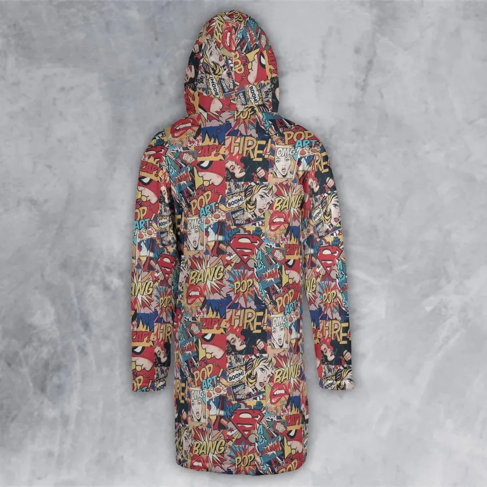 Pop Art Hooded Cloak Coat - 3