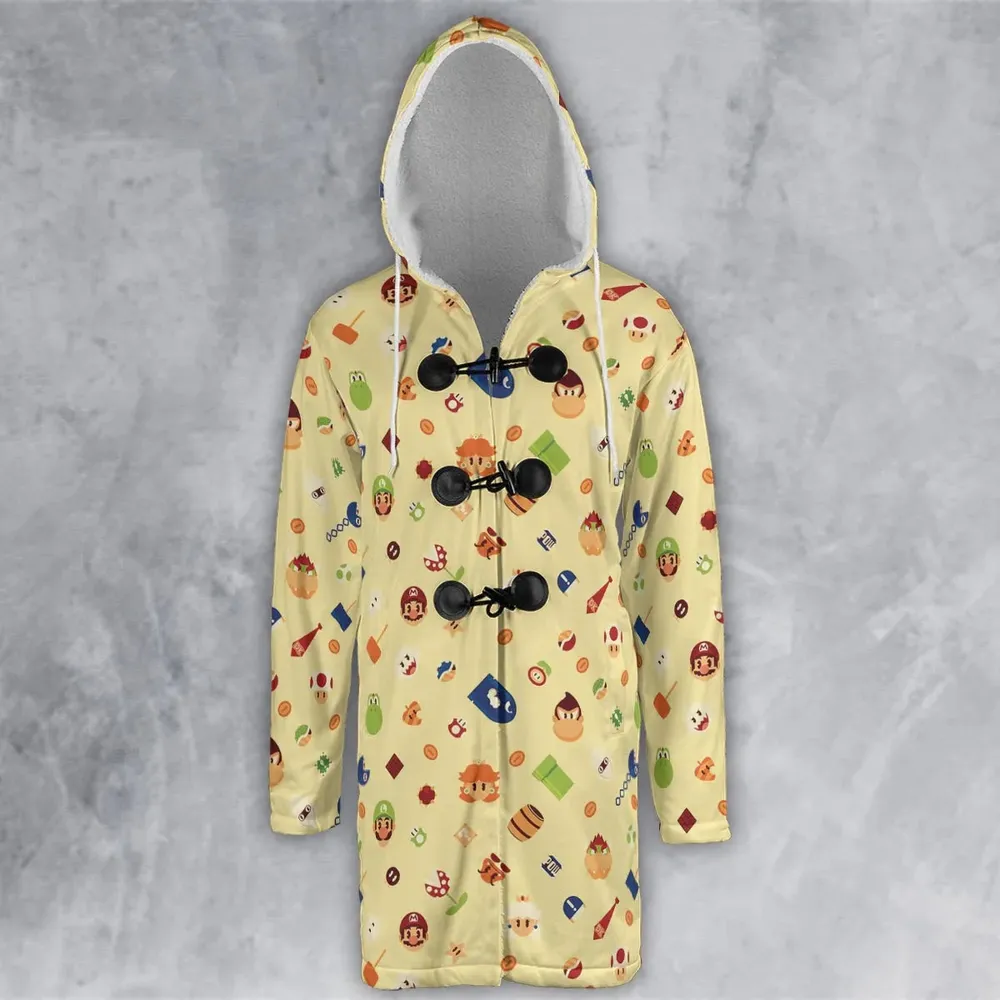 Mario and Friends Pattern Hooded Cloak Coat - 2