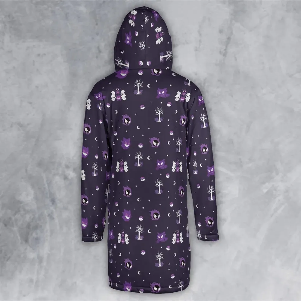 Gengar Pokemon Pattern Hooded Cloak Coat - 3