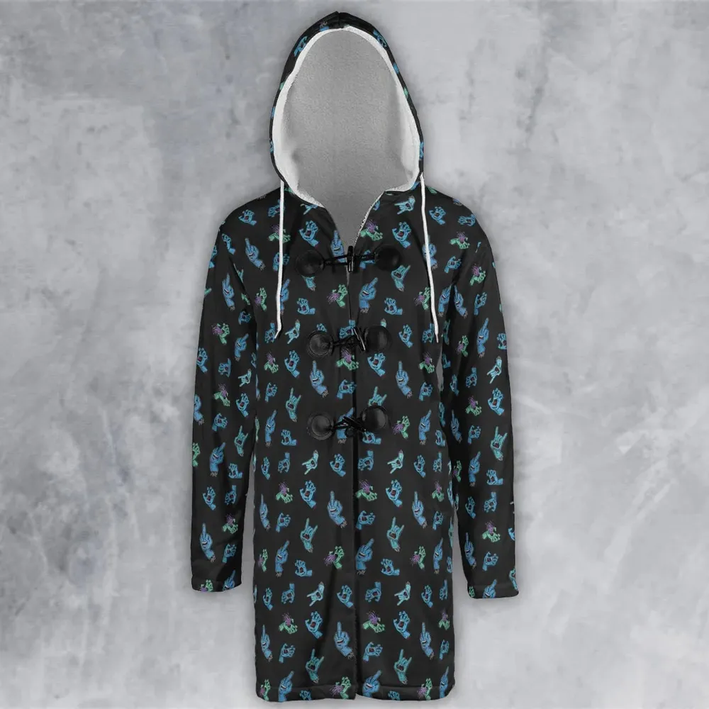 Santa Cruz Screaming Hand Hooded Cloak Coat - 2