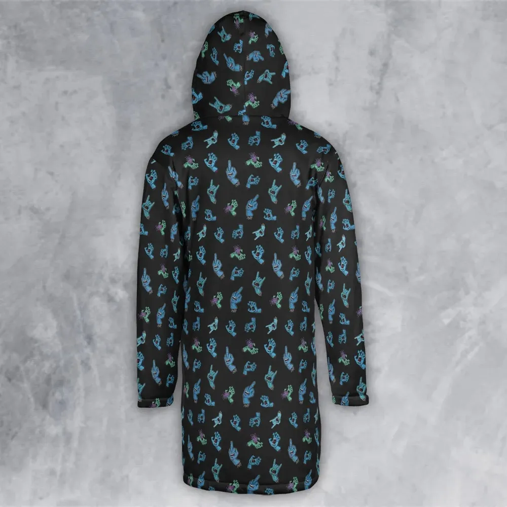 Santa Cruz Screaming Hand Hooded Cloak Coat - 3