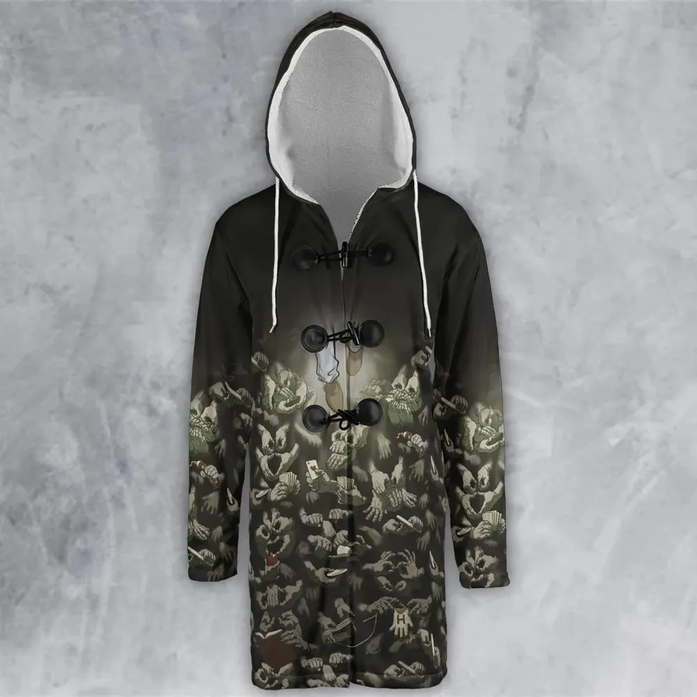 Funny Helping Hands Labyrinth Hooded Cloak Coat - 2