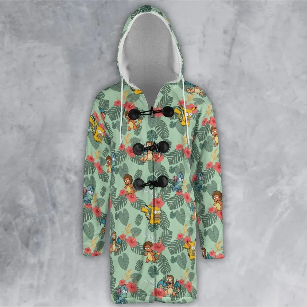 Simpsonmon The Simpsons Pokemon Mashup Hooded Cloak Coat - 2