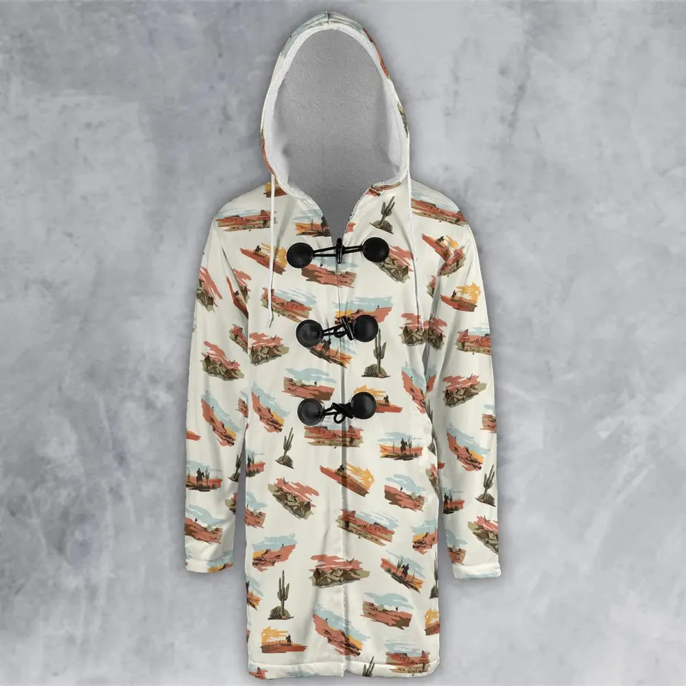 Wild West John Wayne Hooded Cloak Coat - 2