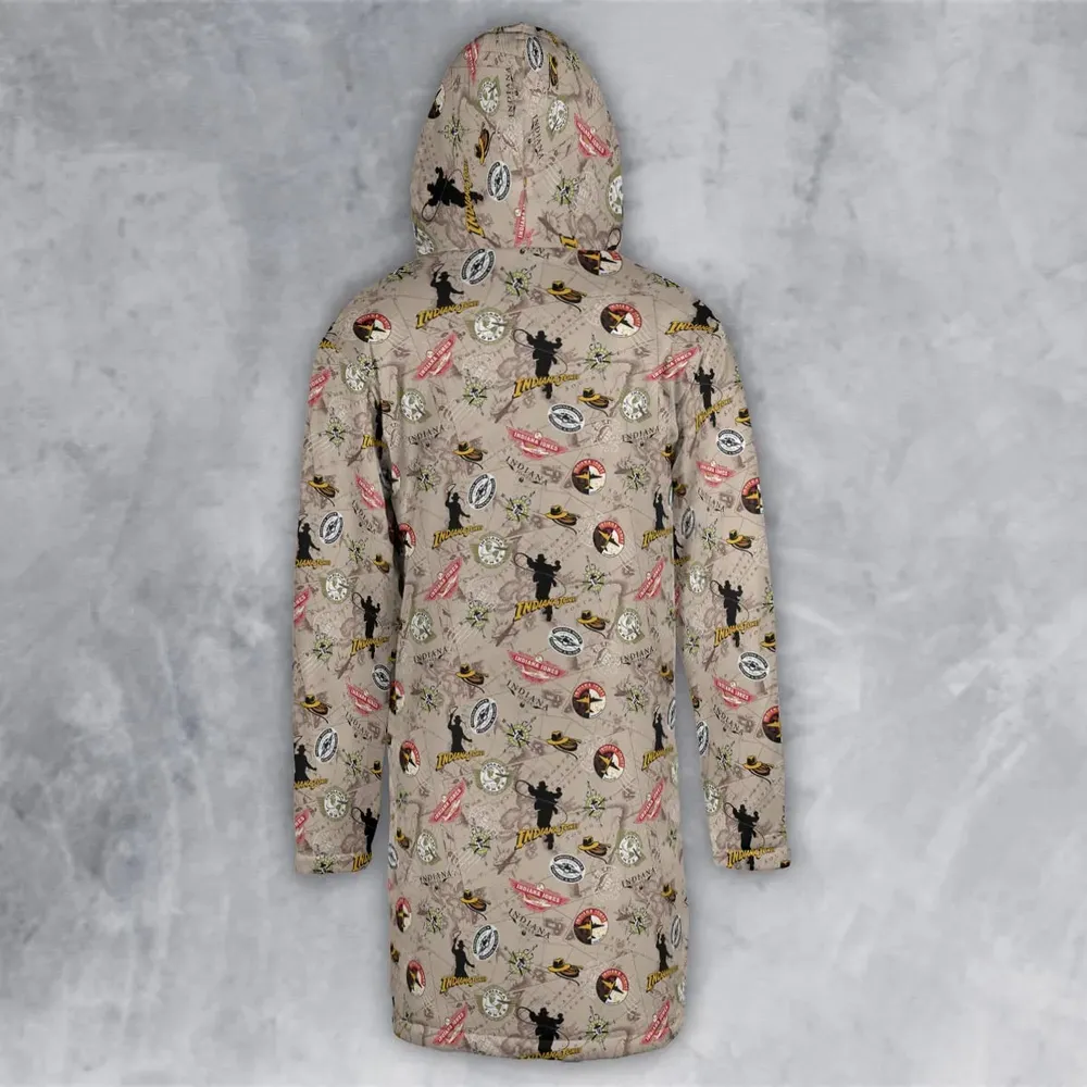 Indiana Jones Patterns Hooded Cloak Coat - 3
