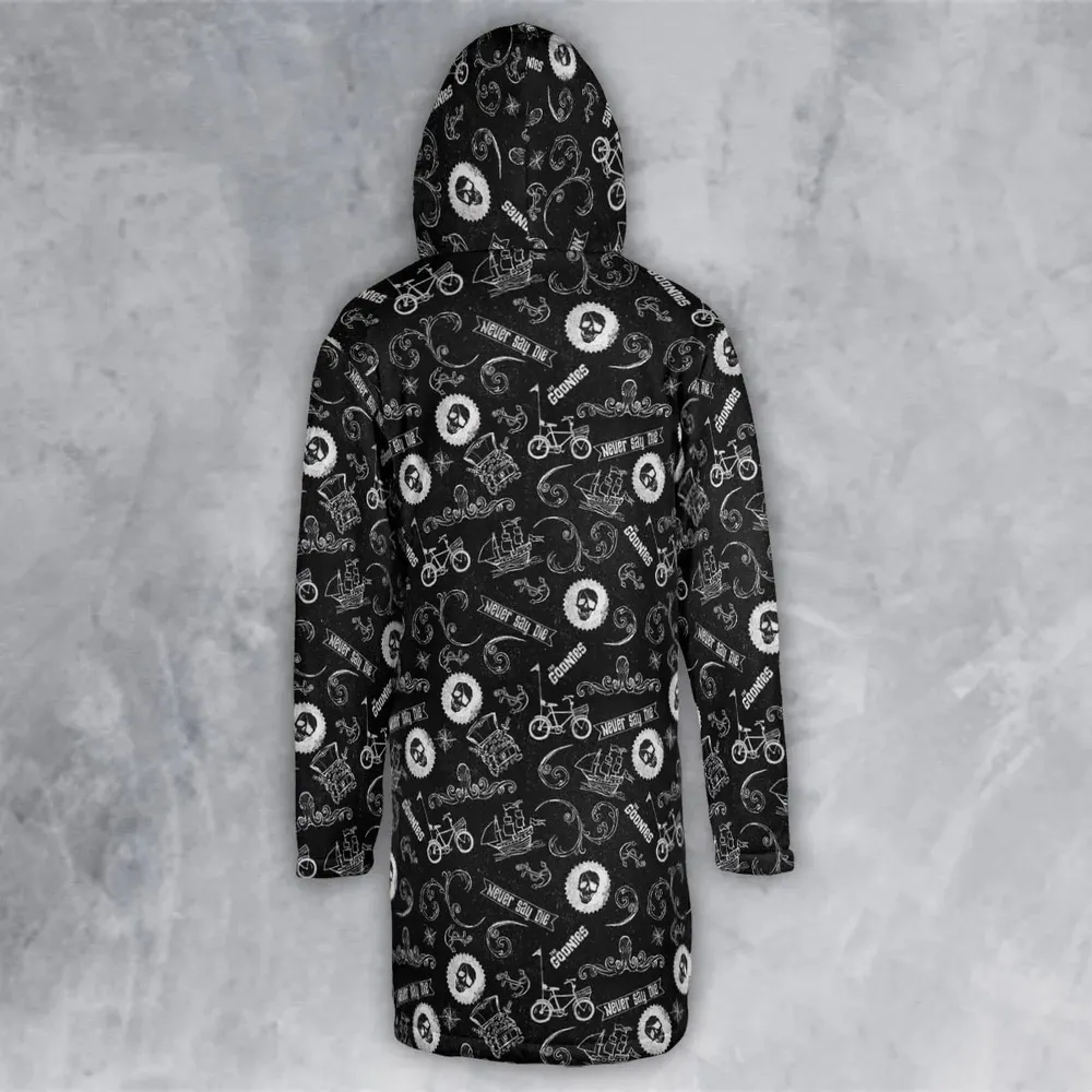 Never Say Die The Goonies Pattern Hooded Cloak Coat - 3