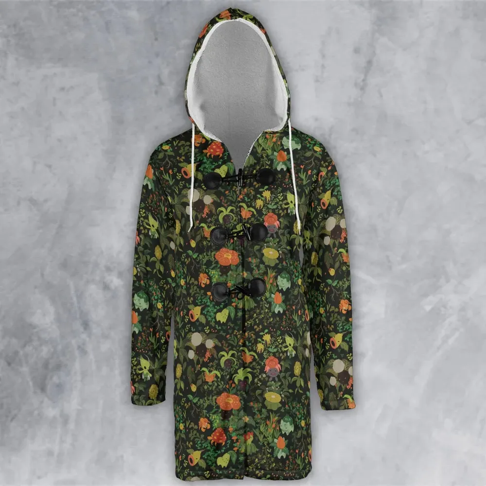 Grass Pokemon Patterns Hooded Cloak Coat - 2