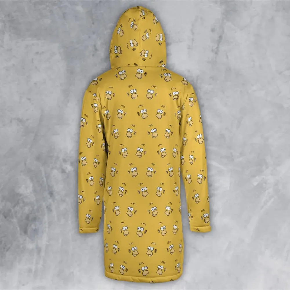 Homer Simpson Pattern Hooded Cloak Coat - 3