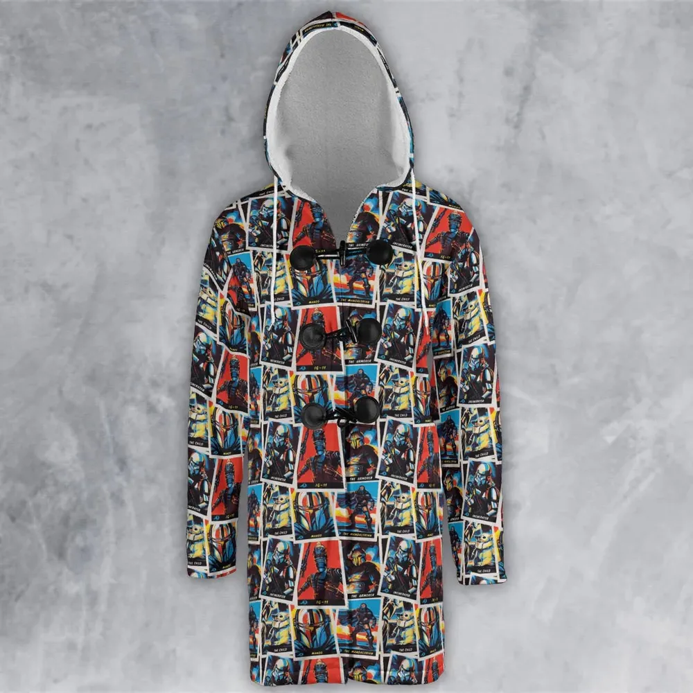 This Is The Way The Mando Pattern Hooded Cloak Coat - 2