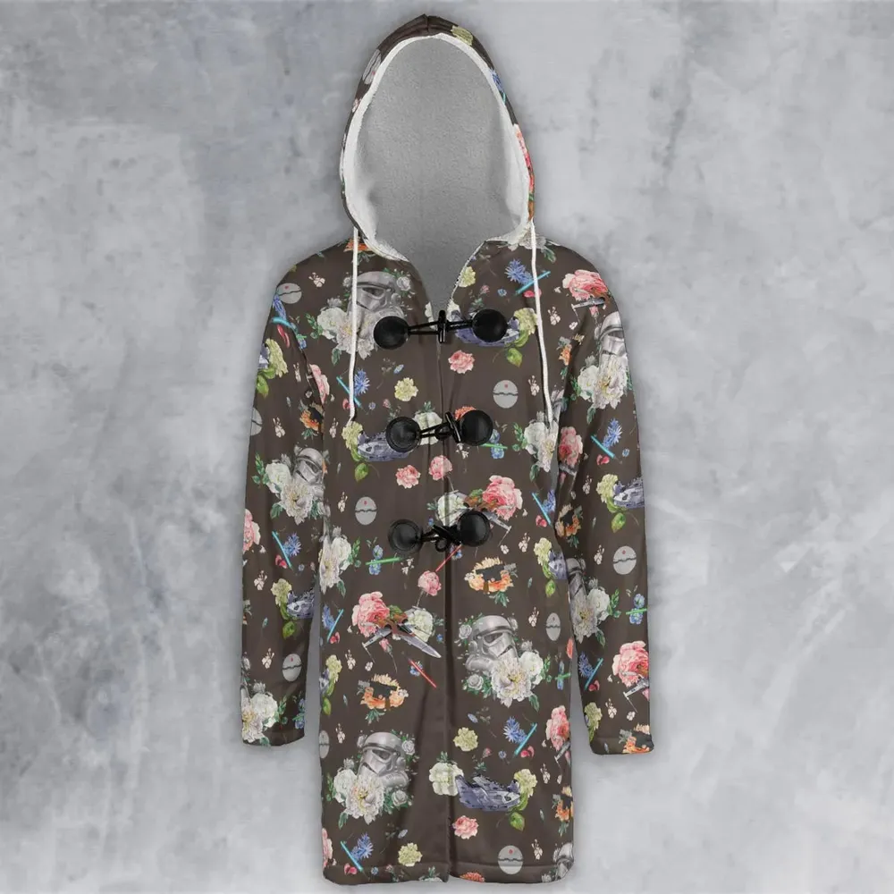 Stormtrooper Flower Vintage Pattern Hooded Cloak Coat - 2