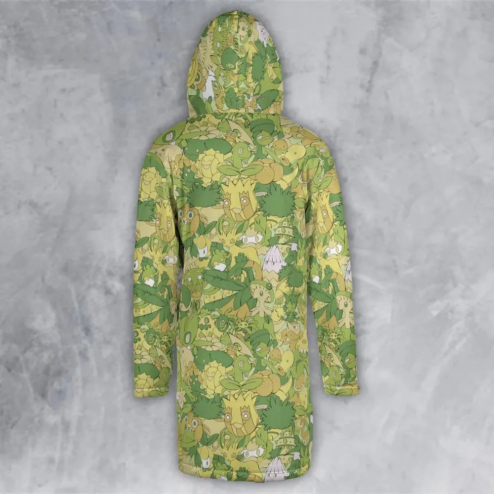 Grass Pokemon Pattern Hooded Cloak Coat - 3