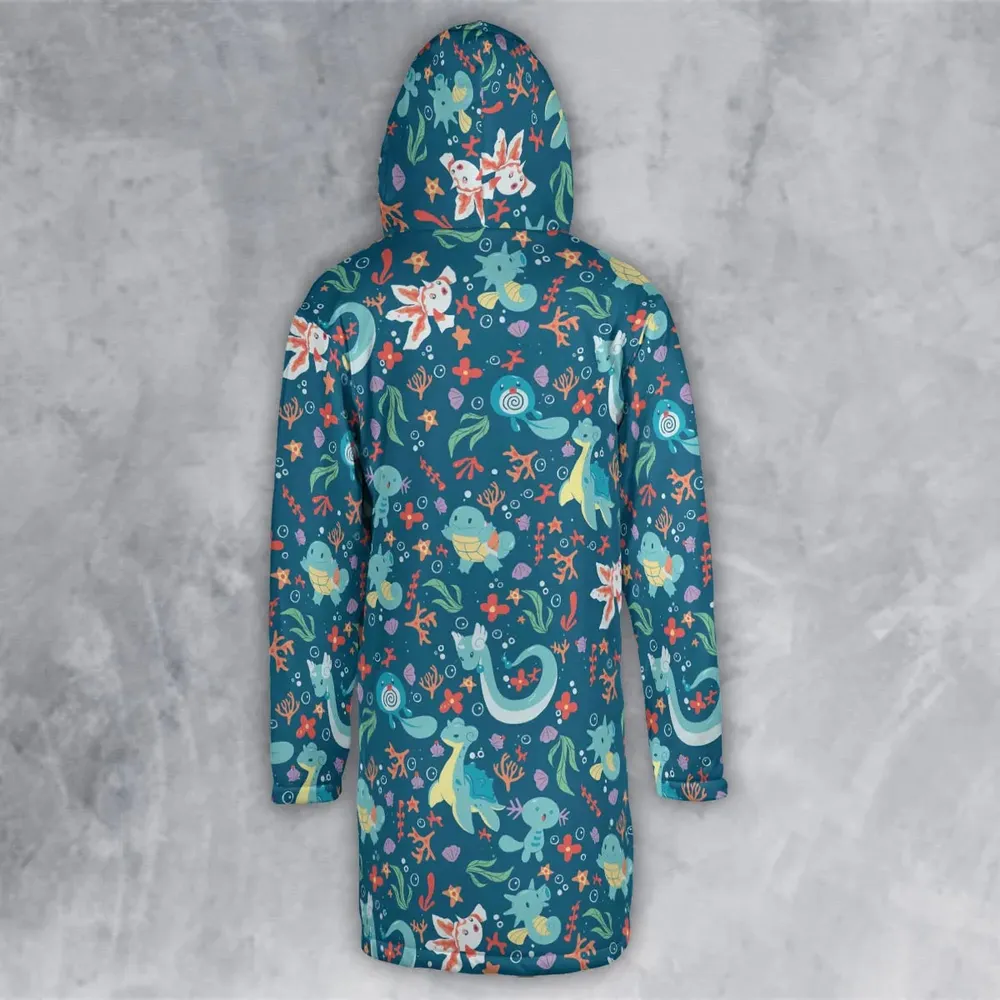 Water Pokemon Pattern Hooded Cloak Coat - 3