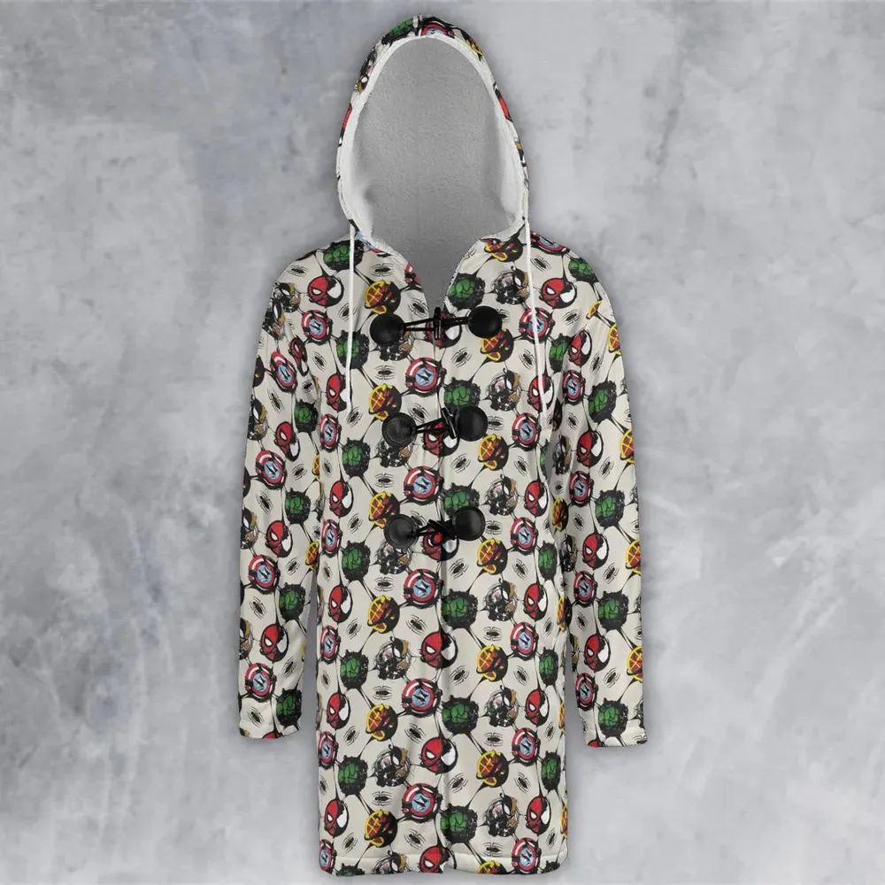 Spider Venom Pattern Hooded Cloak Coat - 2