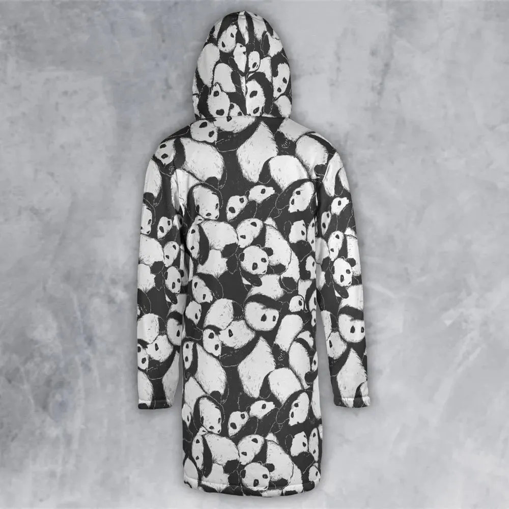 Lazy Day Panda Pattern Hooded Cloak Coat - 3