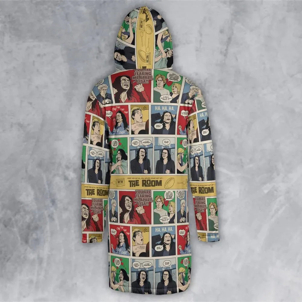 The Room Comic Style Hooded Cloak Coat - 3