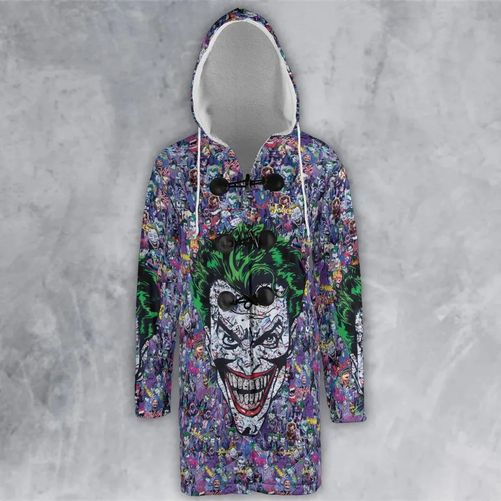 Joker The Most Favourite Characters Pattern Hooded Cloak Coat - 2