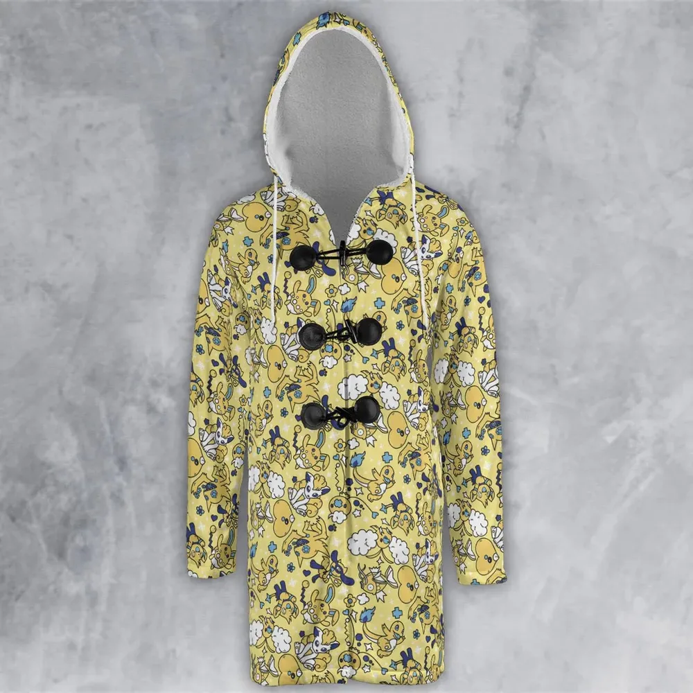 Shiny Magikarp Pokemon Pattern Hooded Cloak Coat - 2