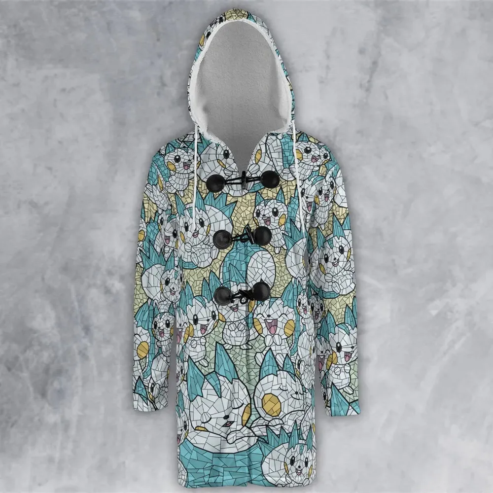 Pachirisu Stained Glass Pokemon Hooded Cloak Coat - 2