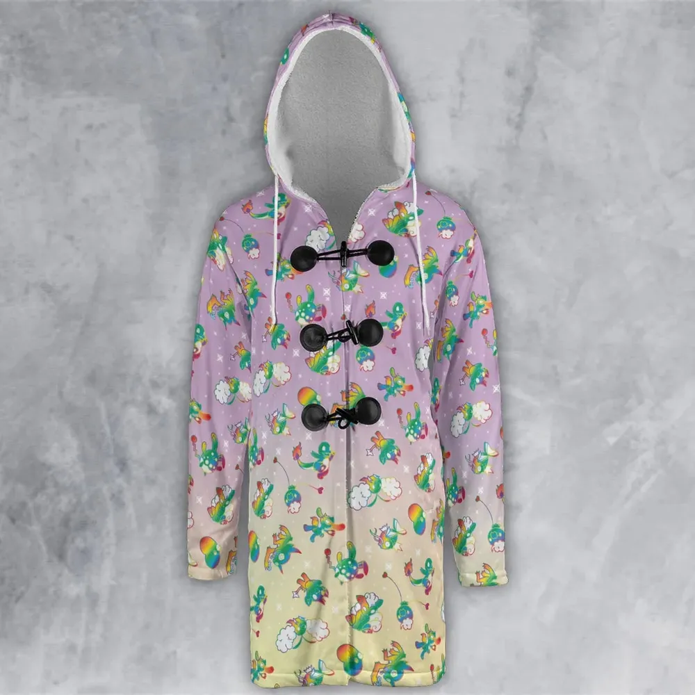 Rainbow Pokemon Pattern Hooded Cloak Coat - 2