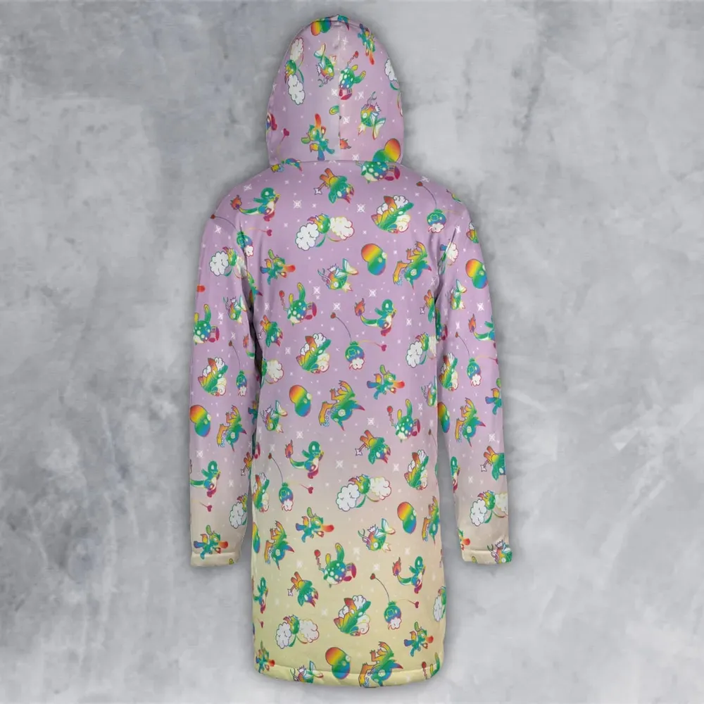 Rainbow Pokemon Pattern Hooded Cloak Coat - 3