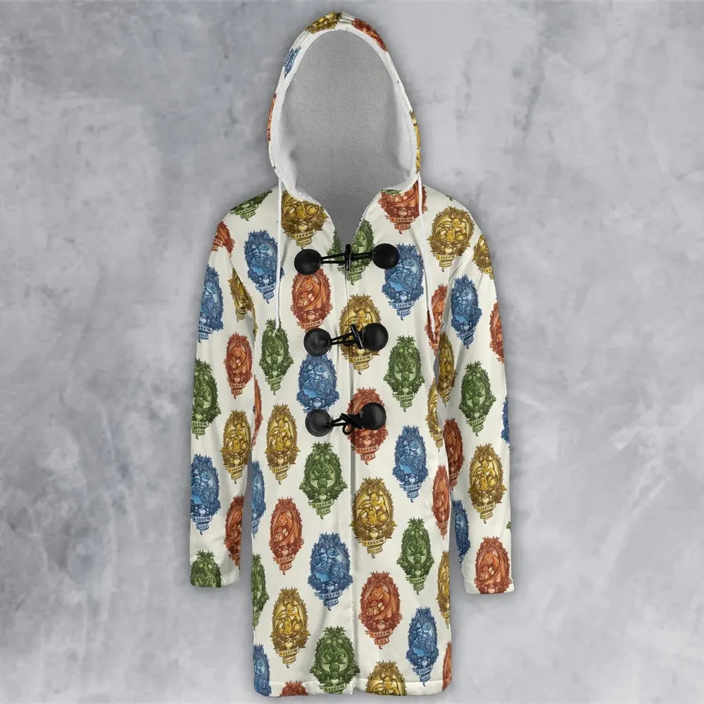 Water Grass Electric Fire I Choose Pattern Hooded Cloak Coat - 2
