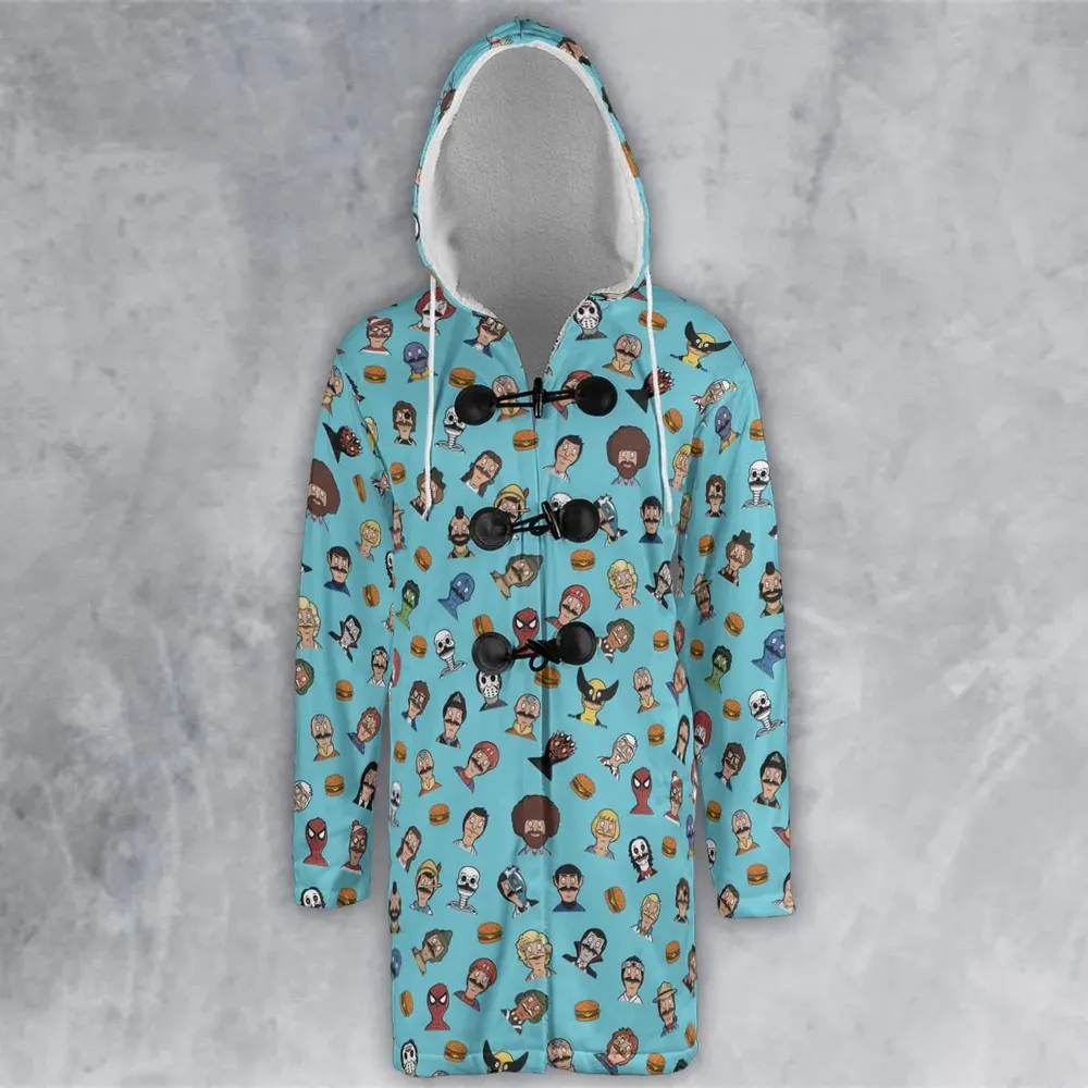 Many Faces of Bob's Burger Hooded Cloak Coat - 2