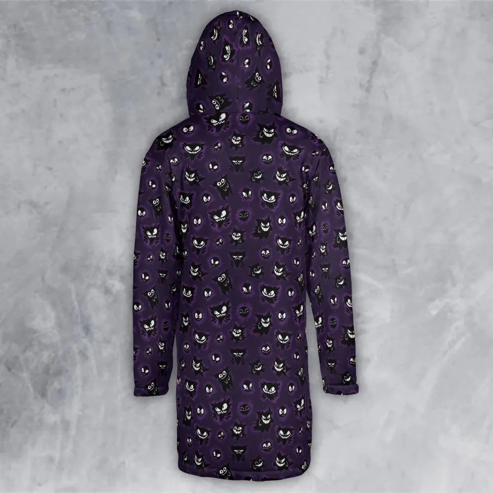 Gastly Haunter and Gengar Pokemon Pattern Hooded Cloak Coat - 3