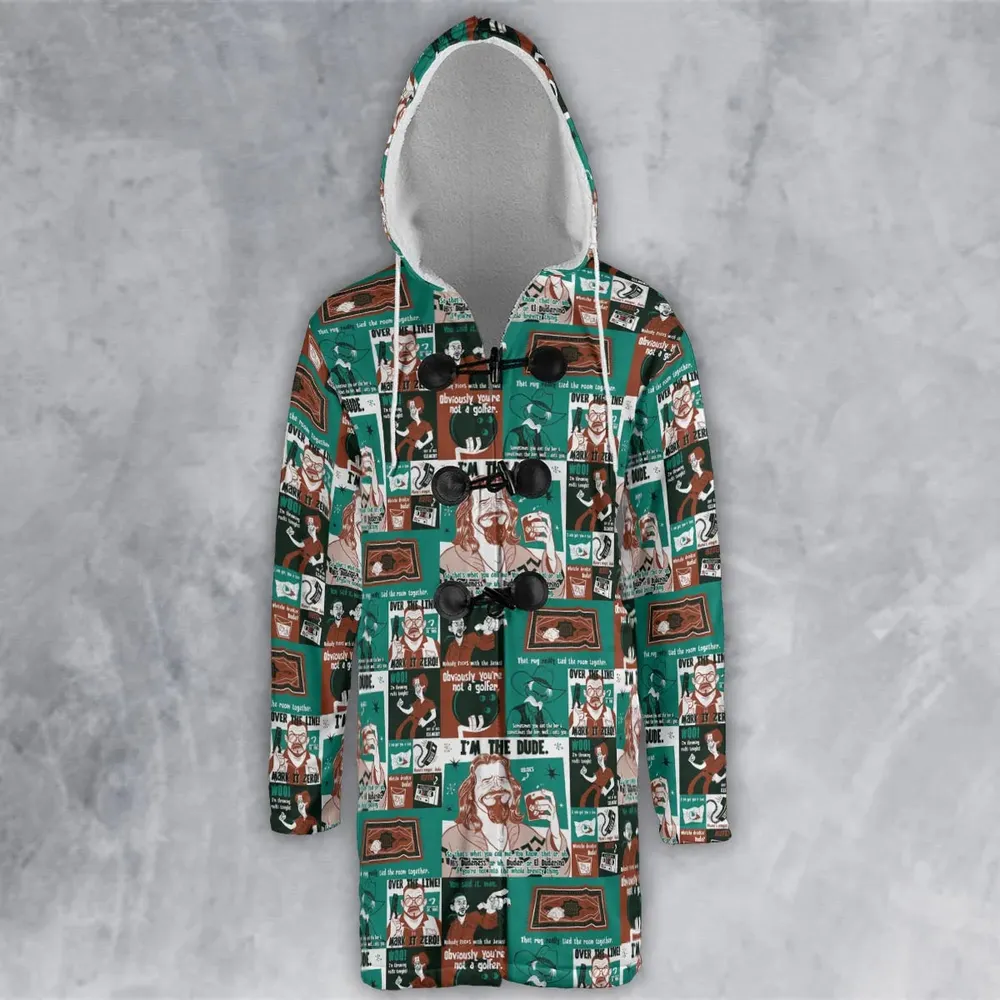 I'm The Dude The Big Lebowski Hooded Cloak Coat - 2