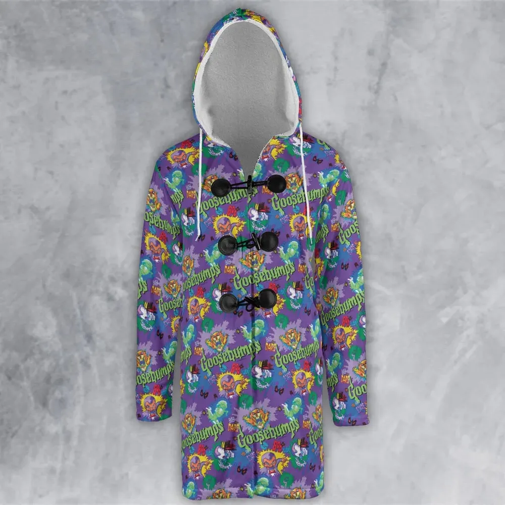 You Can't Scare Me Goosebumps Hooded Cloak Coat - 2