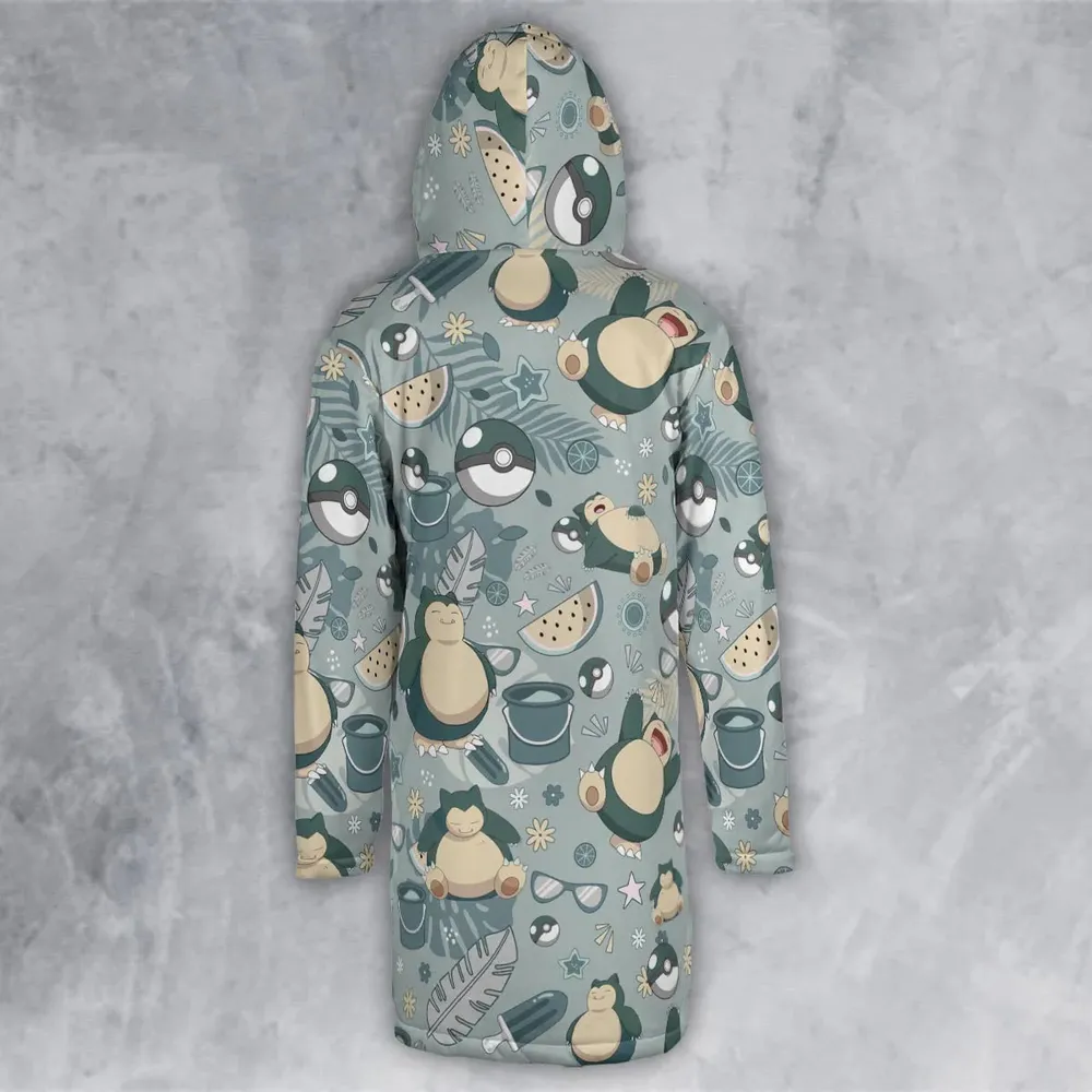 Summer Relax Snorlax Pokemon Hooded Cloak Coat - 3