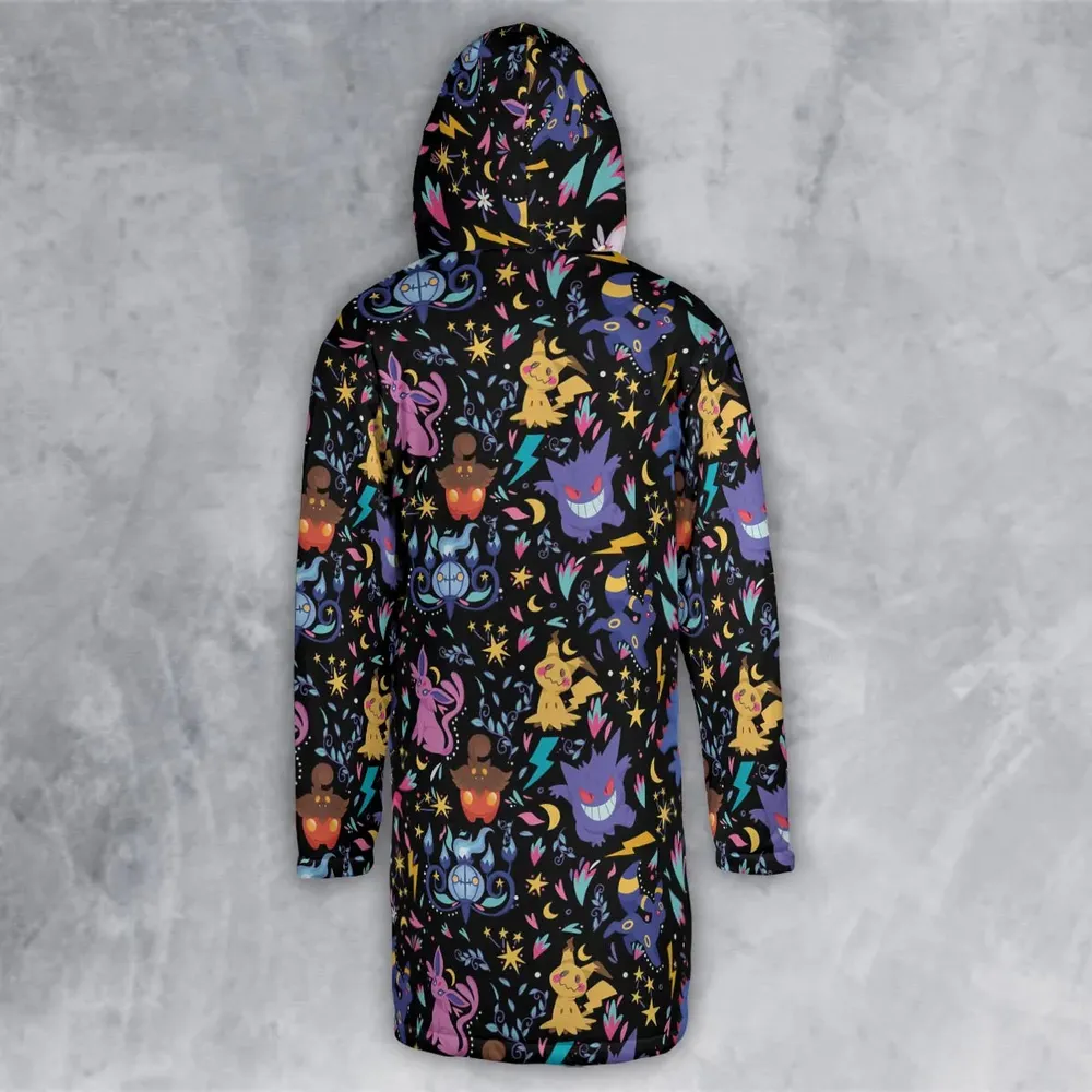 Ghost Buddies Cottagecore Pokemon Patterns Hooded Cloak Coat - 3