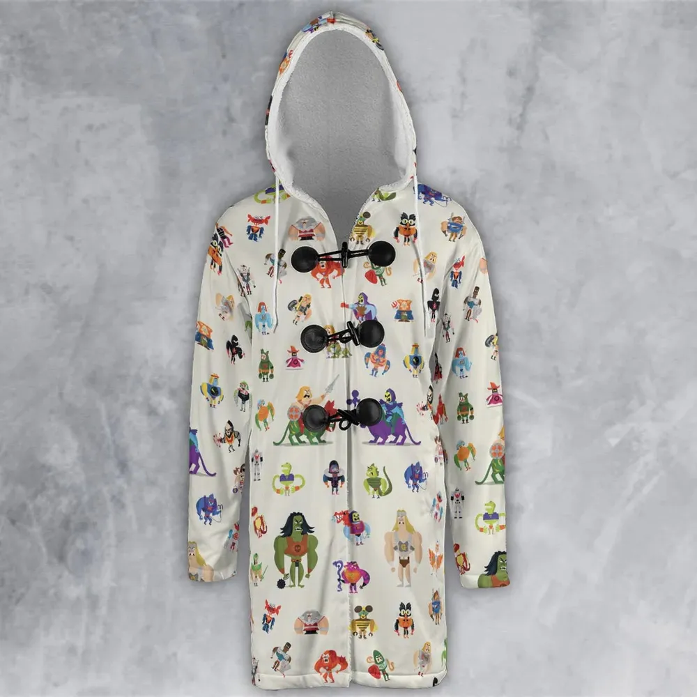He-Man & Masters Of The Universe Characters Pattern Hooded Cloak Coat - 2
