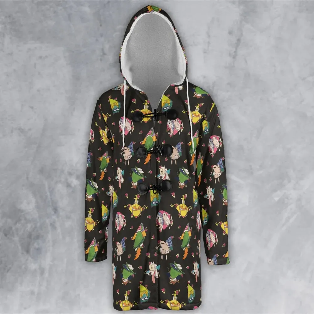 Rocko's Modern Life Pattern Hooded Cloak Coat - 2