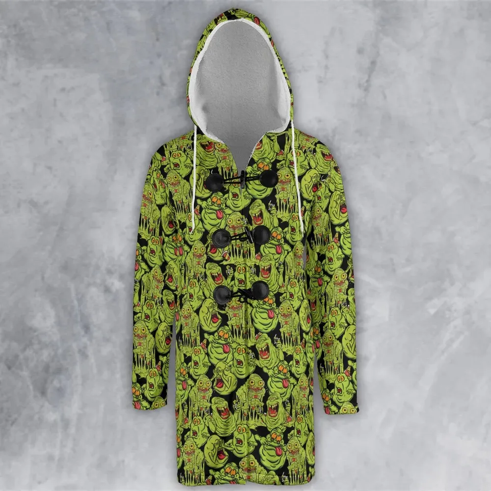 Funny Slimer Ghostbusters Hooded Cloak Coat - 2