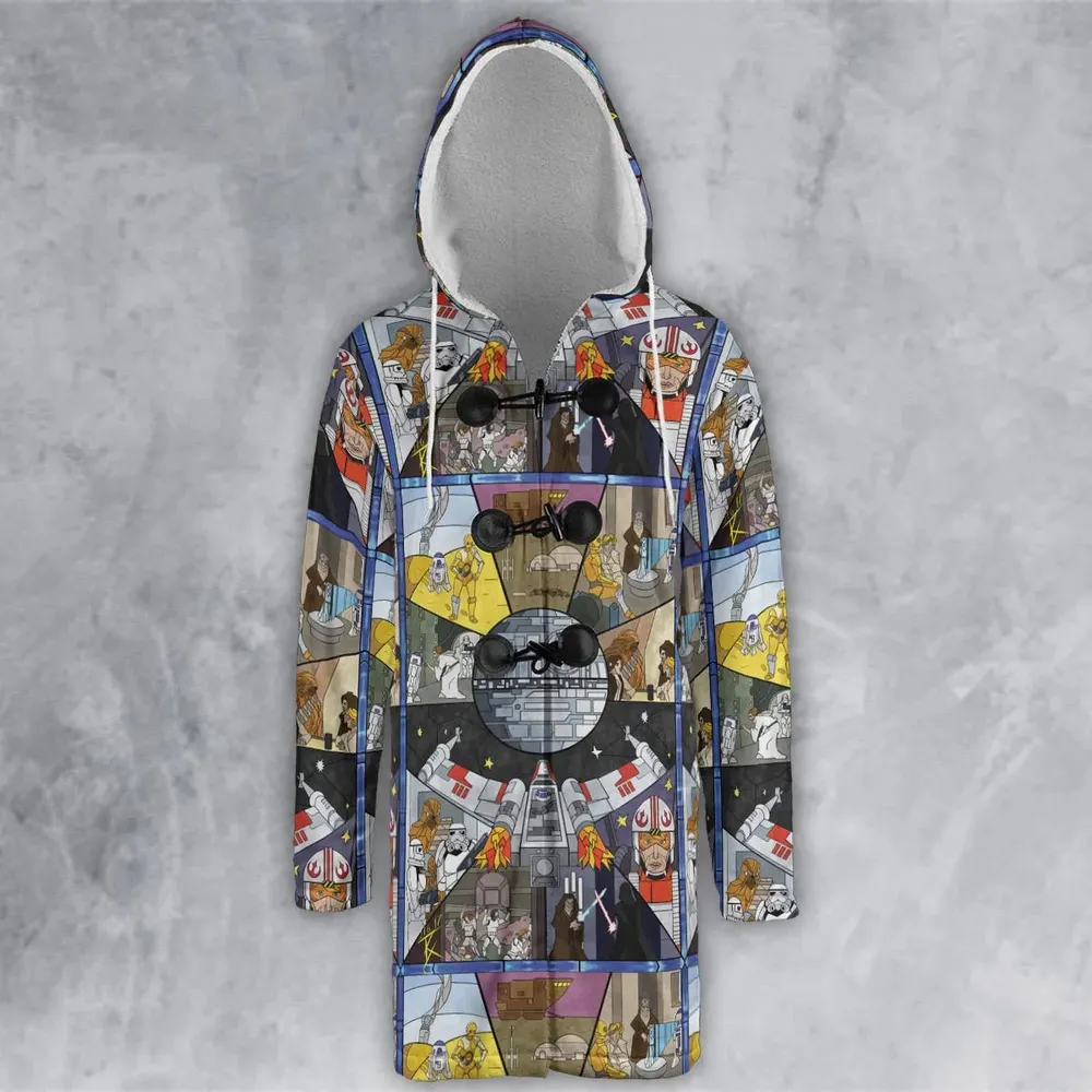 Stained Glass Star Wars Hooded Cloak Coat - 2