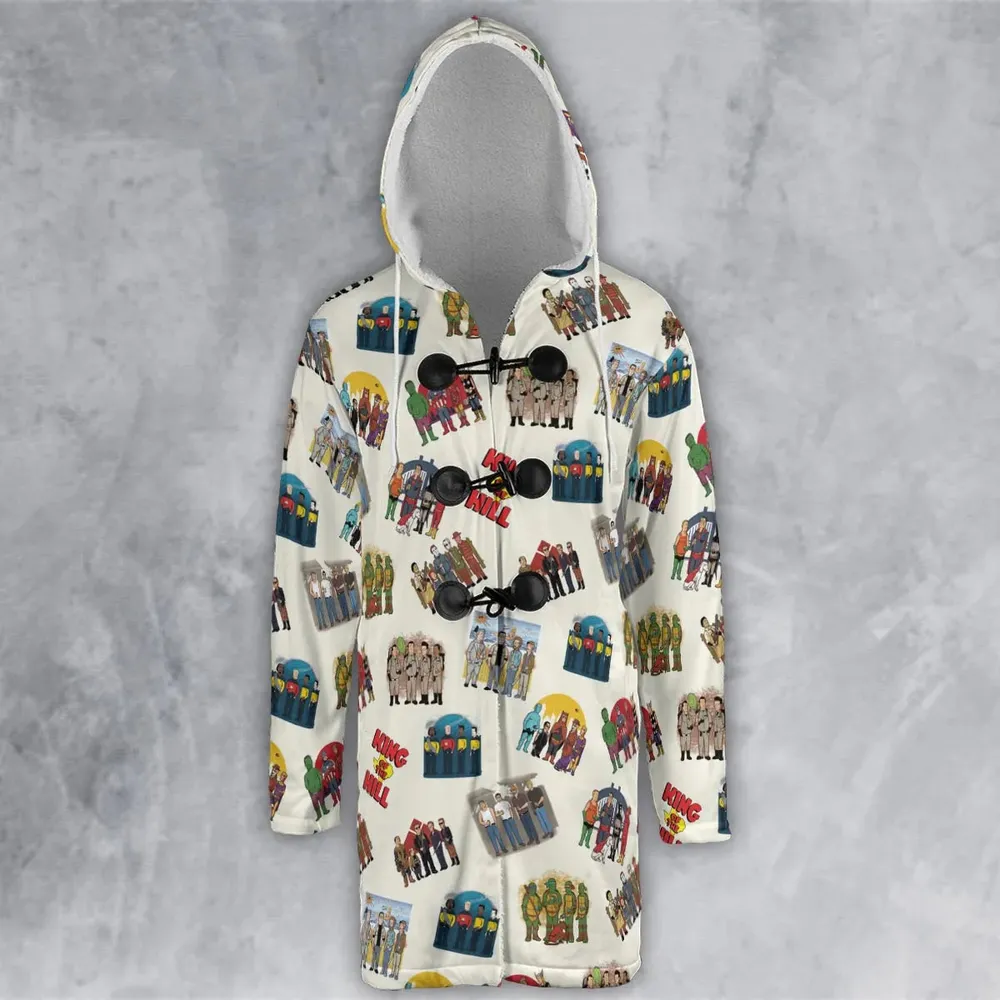 Hank Hill's Friends King Of The Hill Parody Hooded Cloak Coat - 2