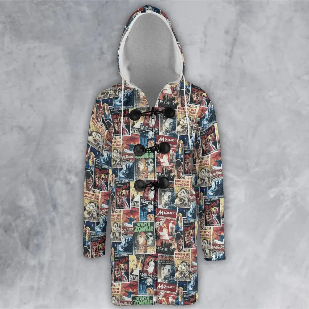 Pioneering '50s Classics Monster Hammer Horror Films Hooded Cloak Coat - 2